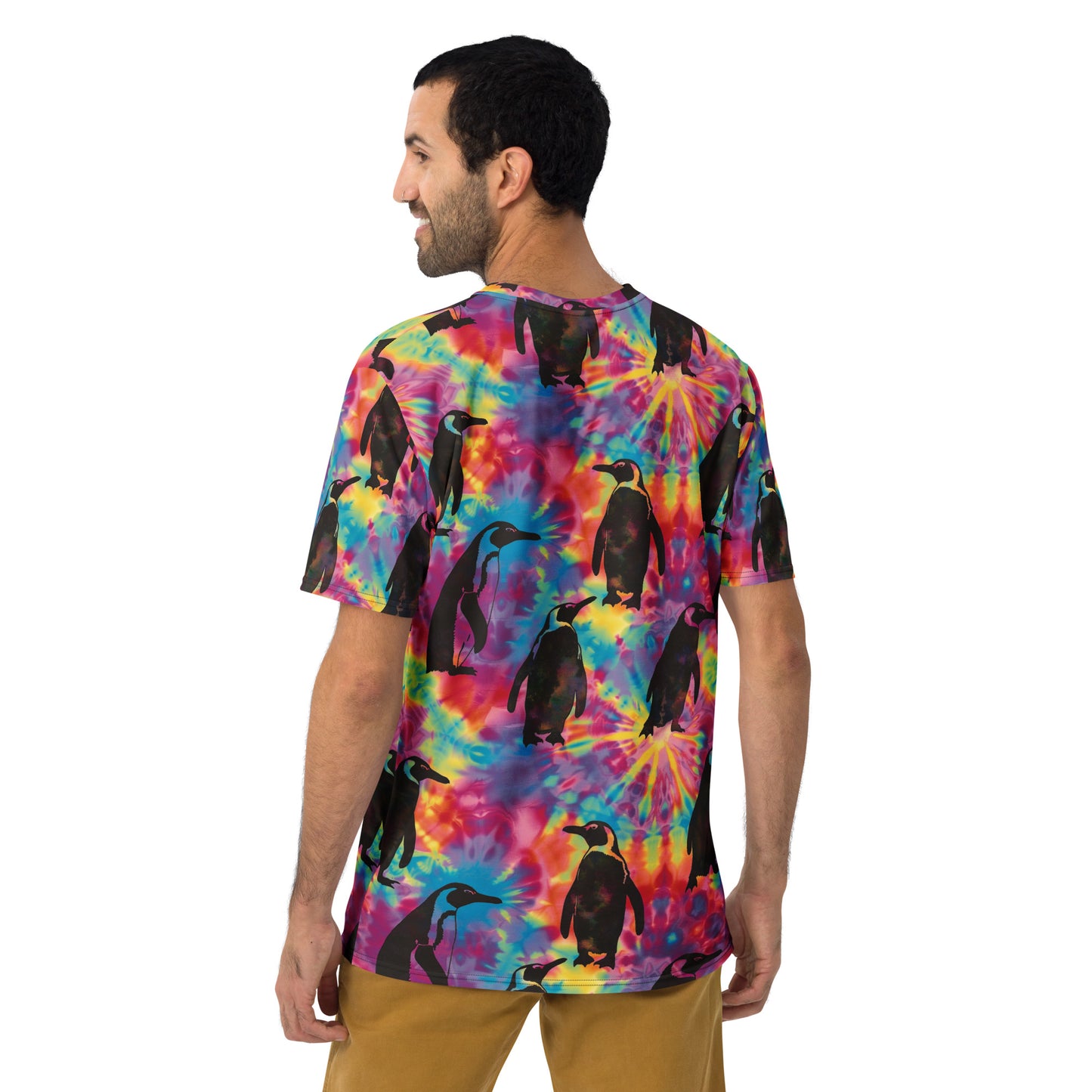 Penguin Rave Tie Dye Men's T-shirt