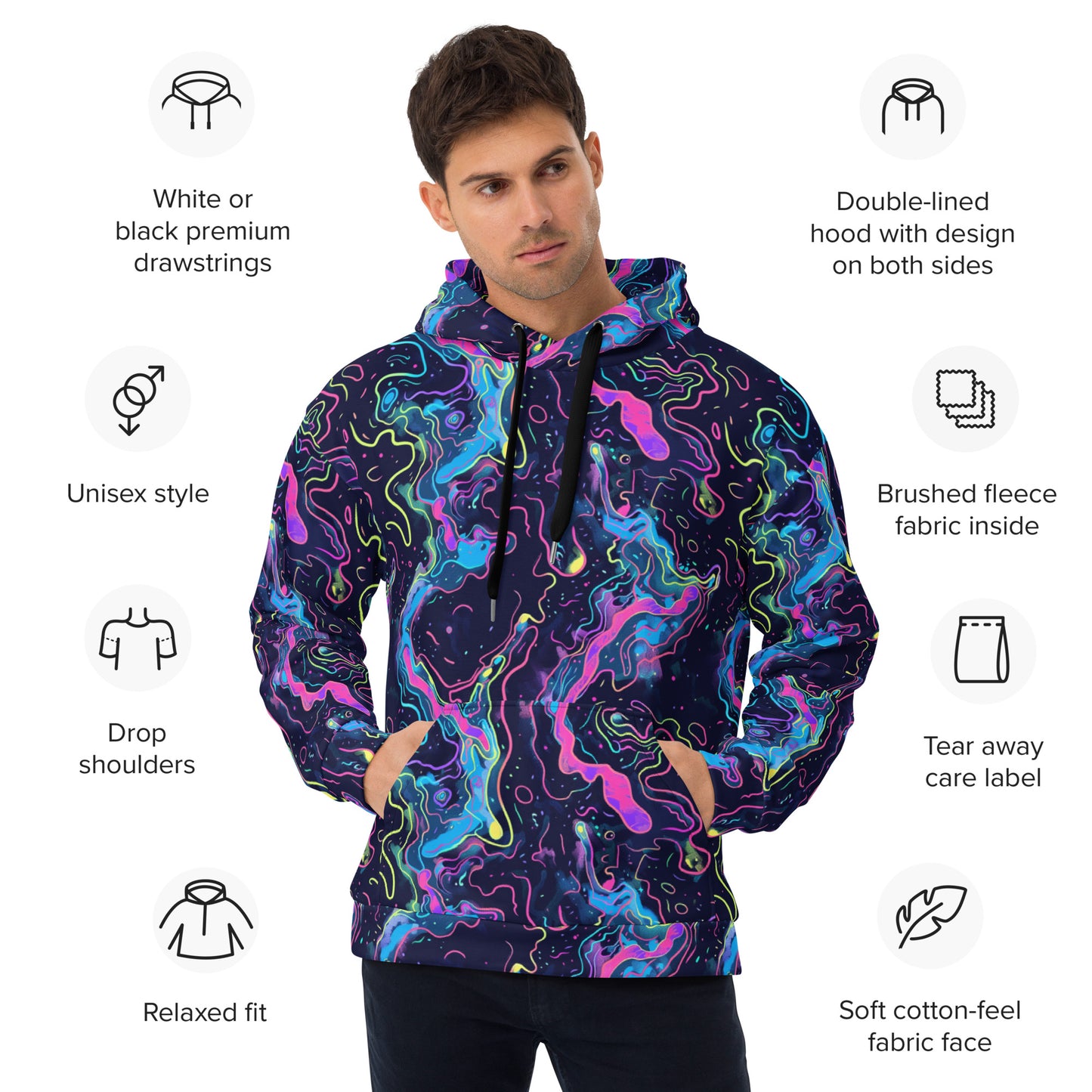 Neon Aurora Unisex Hoodie