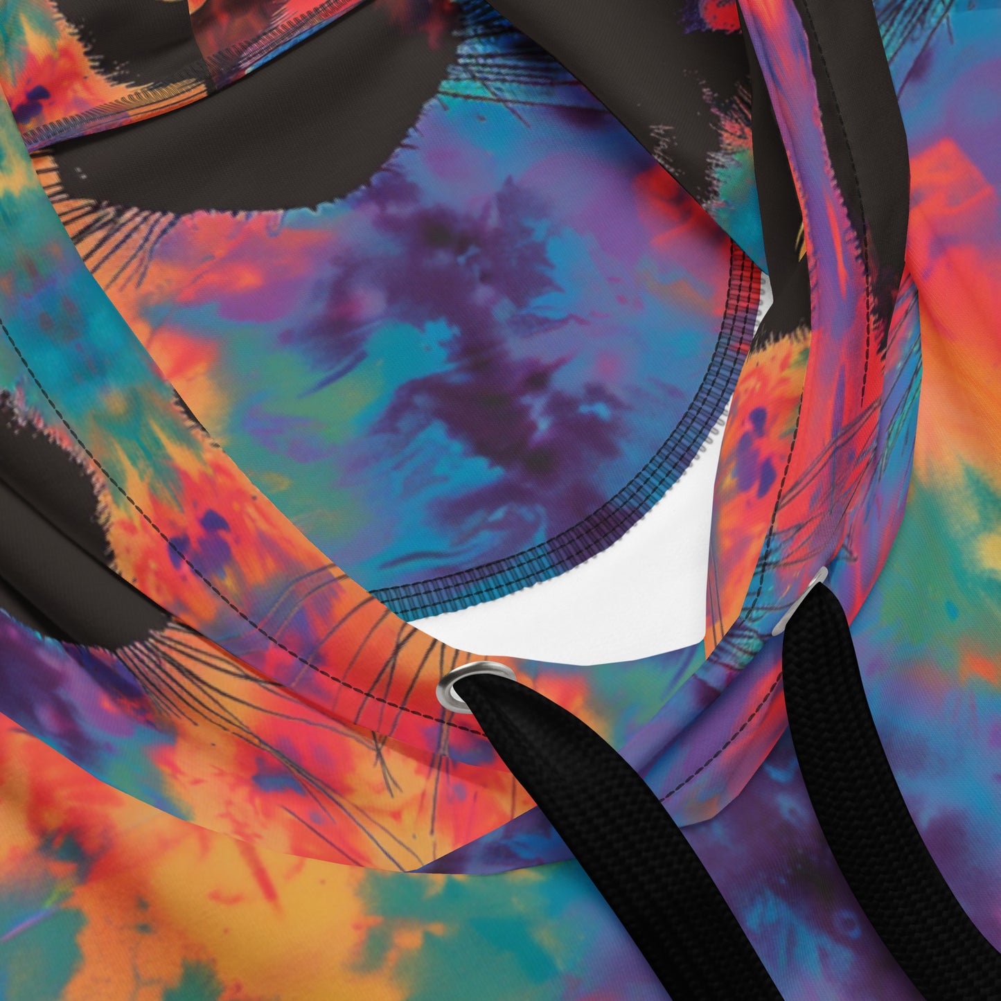 Rave Cat Tie Dye Unisex Hoodie