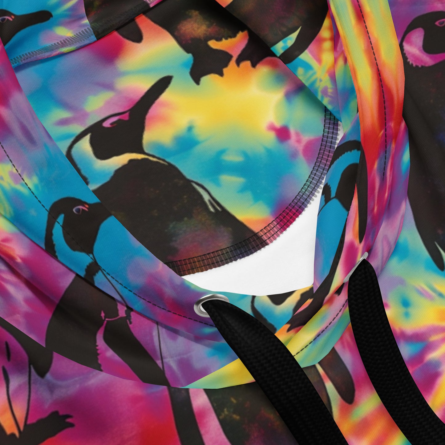 Penguin Rave Tie Dye Unisex Hoodie