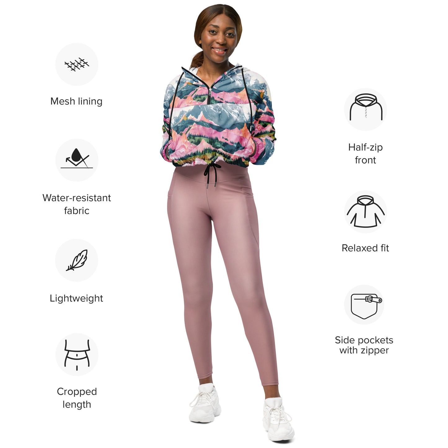 Ski Season Women’s Cropped Windbreaker