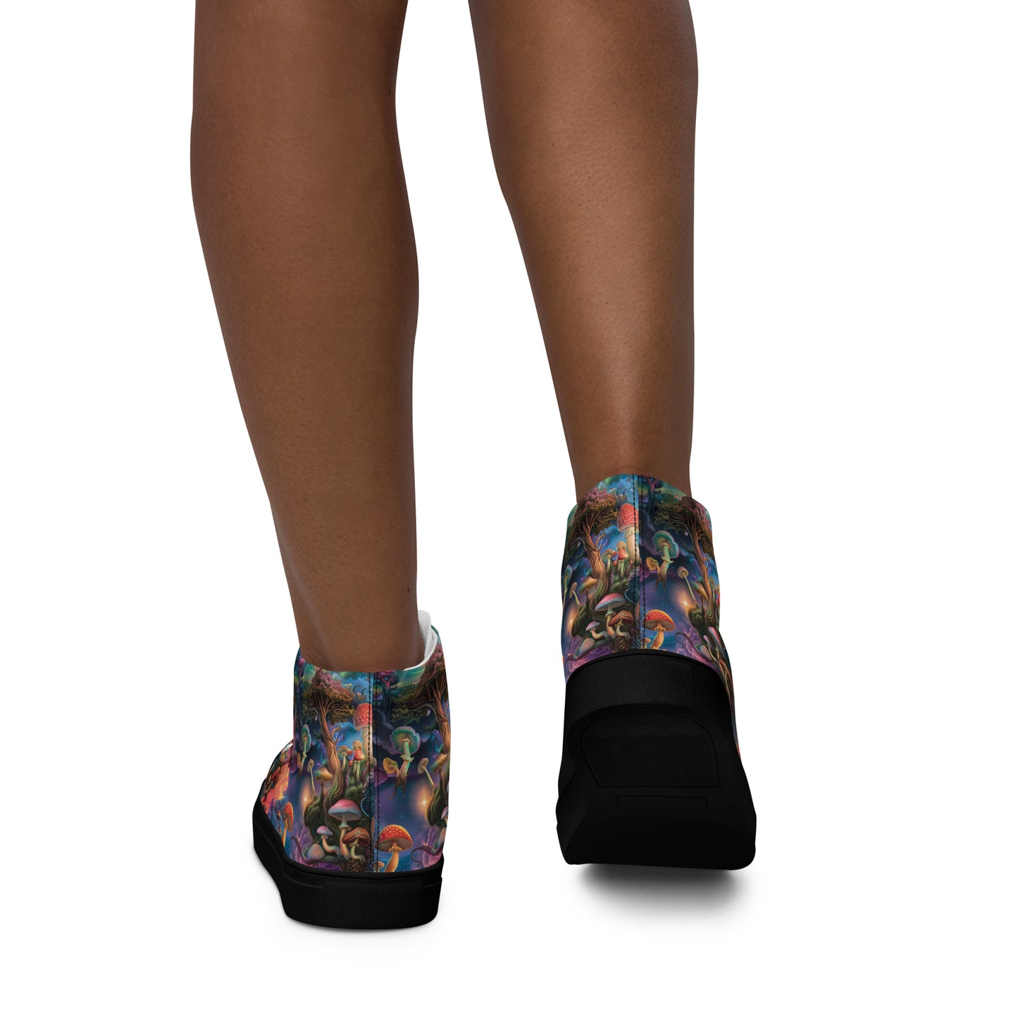 Mycelium Paradise Women’s High Top Canvas Shoes