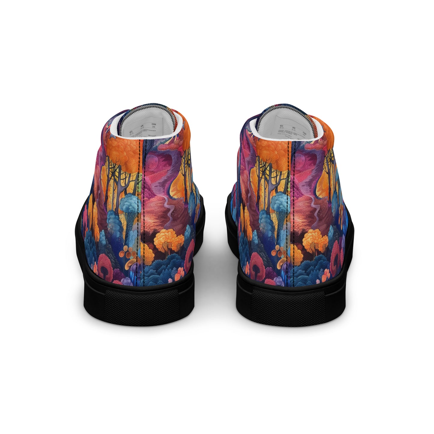 Watercolor Woods Women’s High Top Canvas Shoes