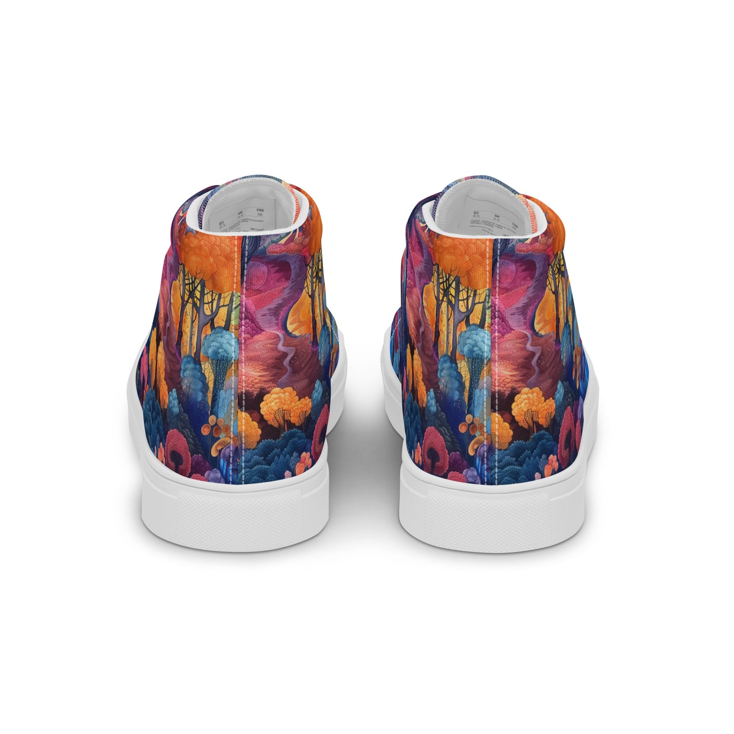 Watercolor Woods Women’s High Top Canvas Shoes