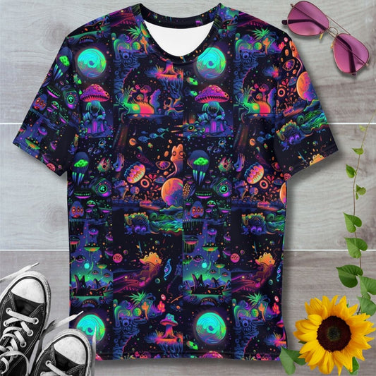 Men's all over print t-shirt. Glowing alien pattern (Disclaimer: not glow in the dark)
