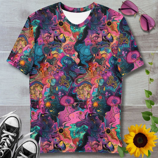 Men's all over print t-shirt. Psychedelic patterns