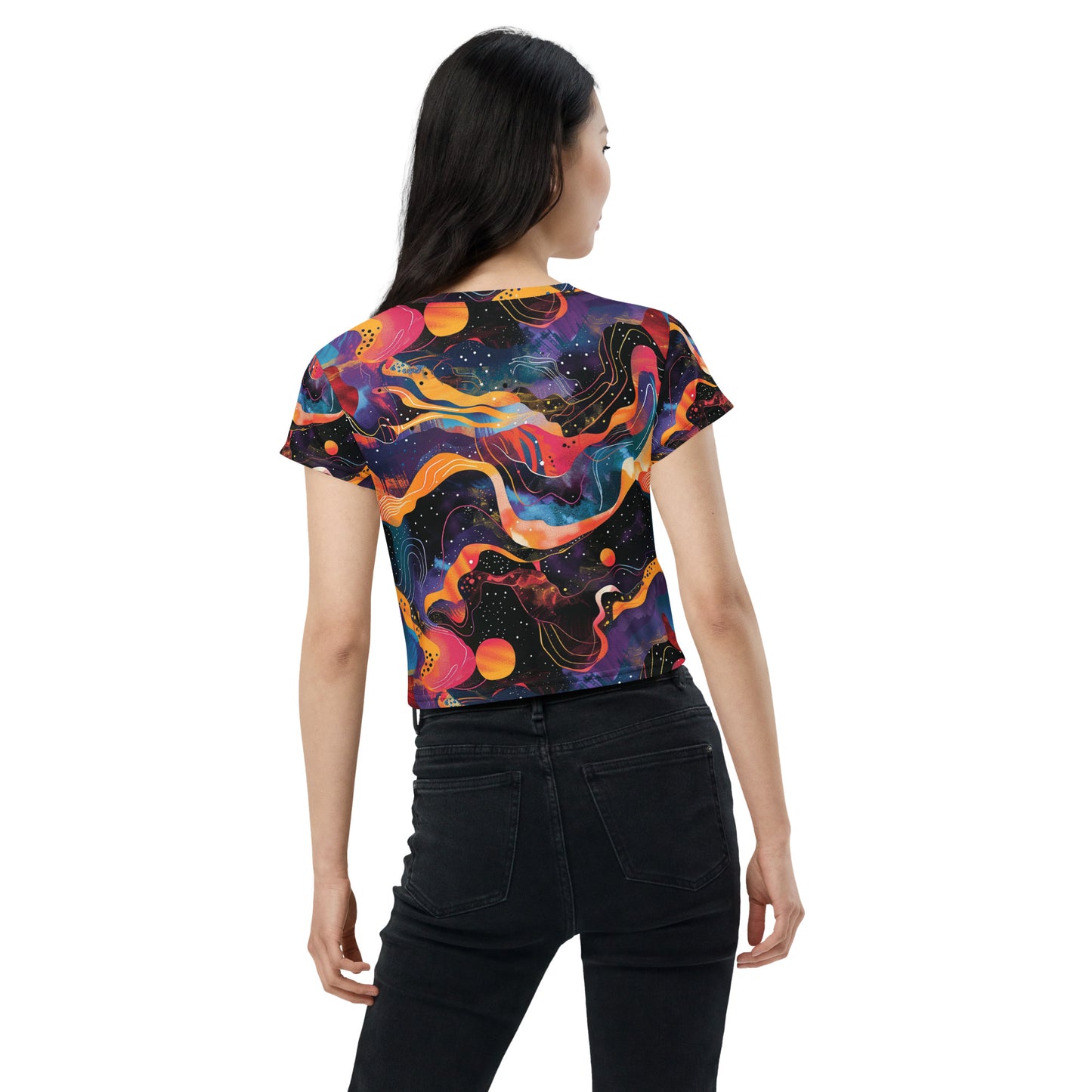 Galactic Waves Crop Tee