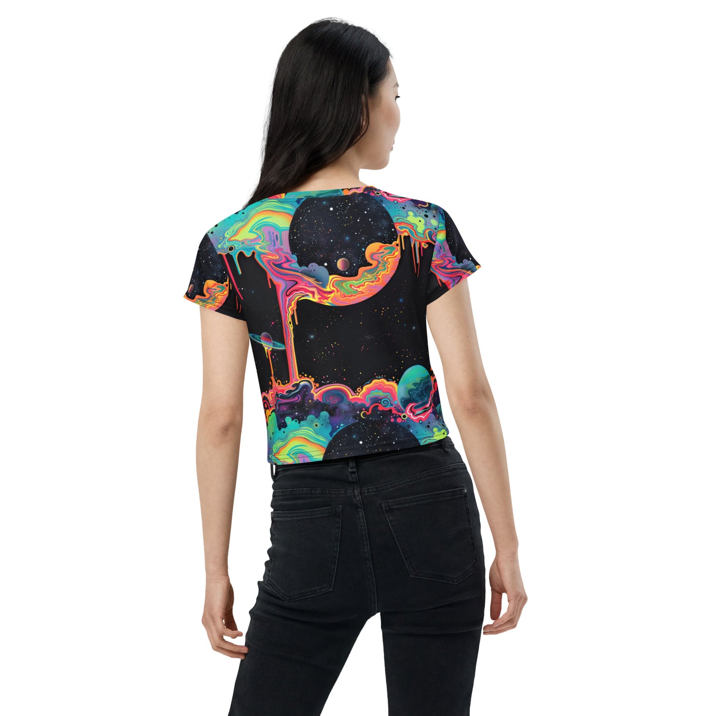Cosmic Drip Crop Tee
