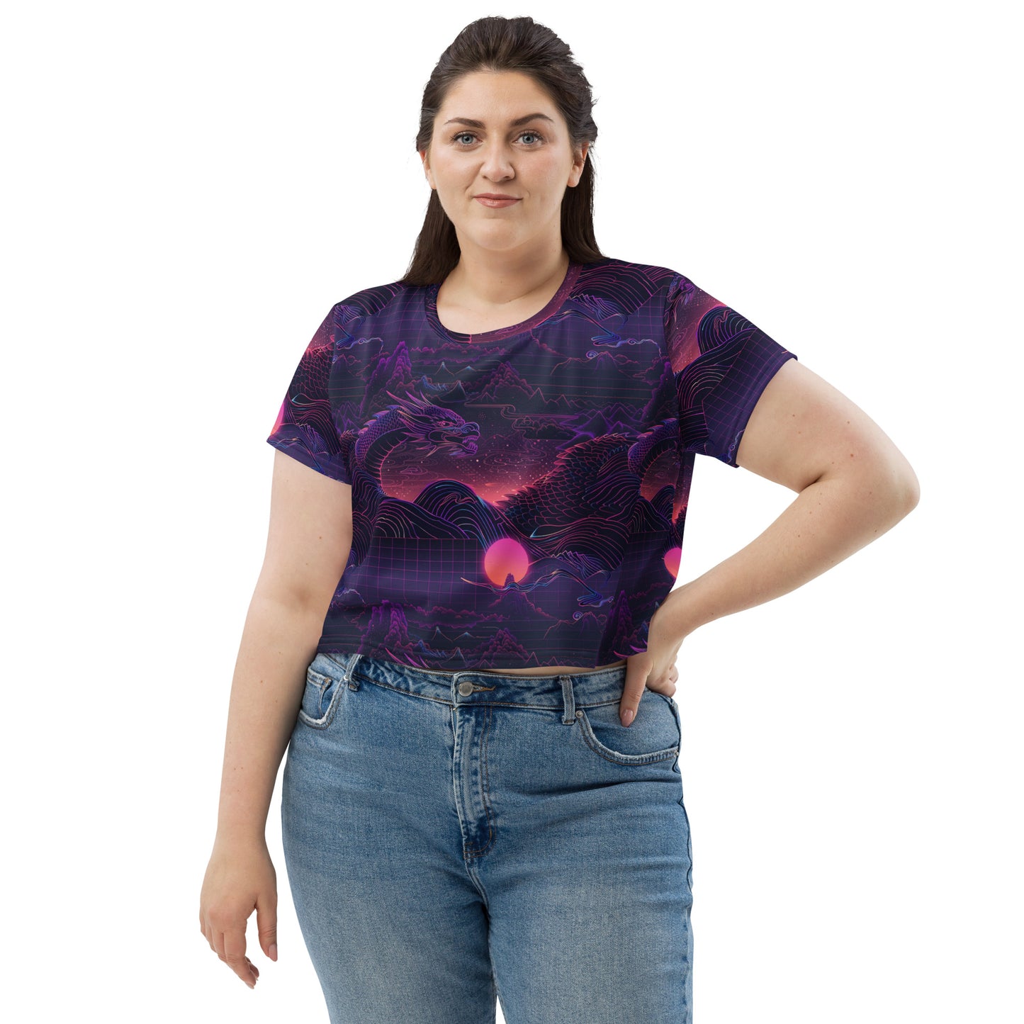 Cyber Dragon Crop Tee