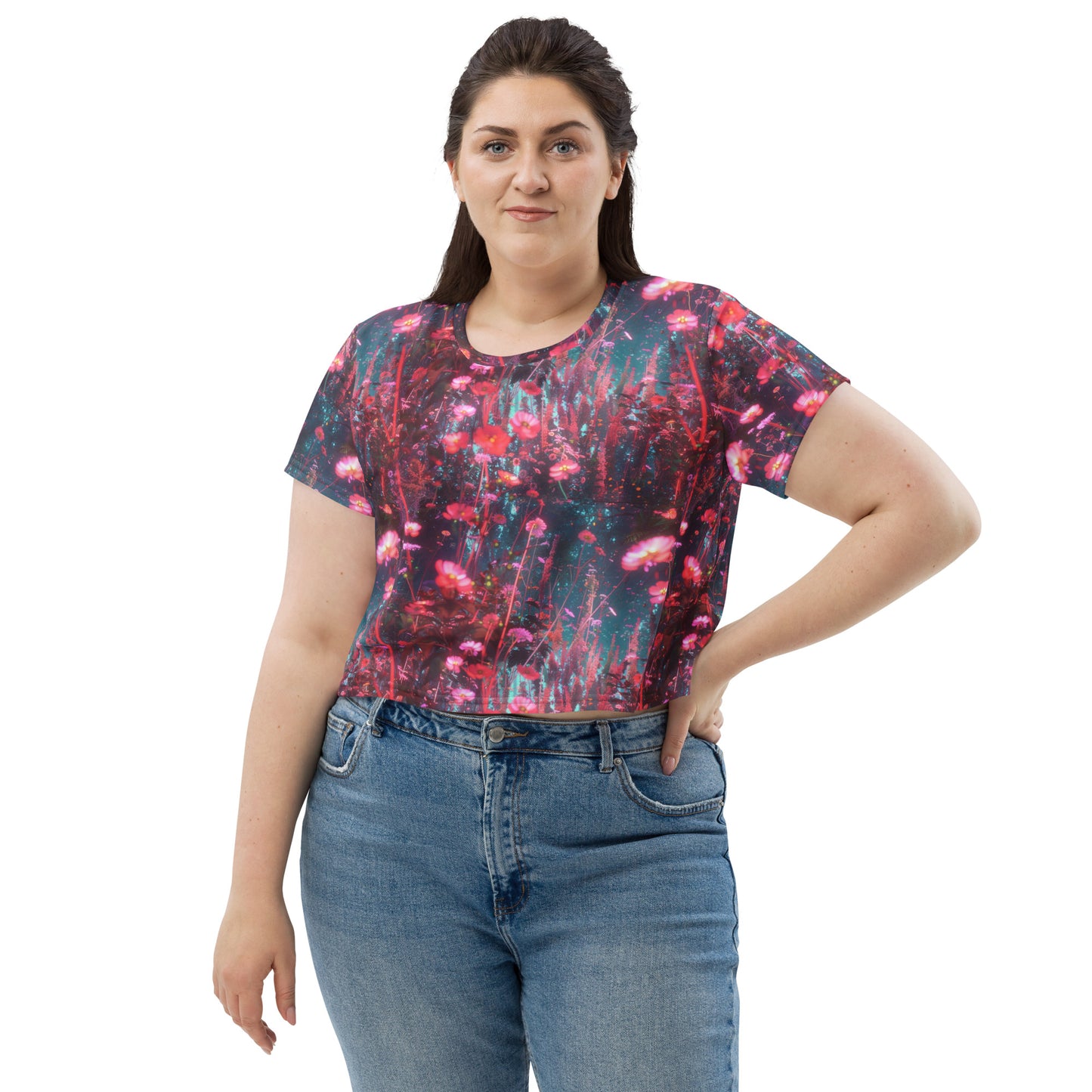 Vermilion Vibes Crop Tee