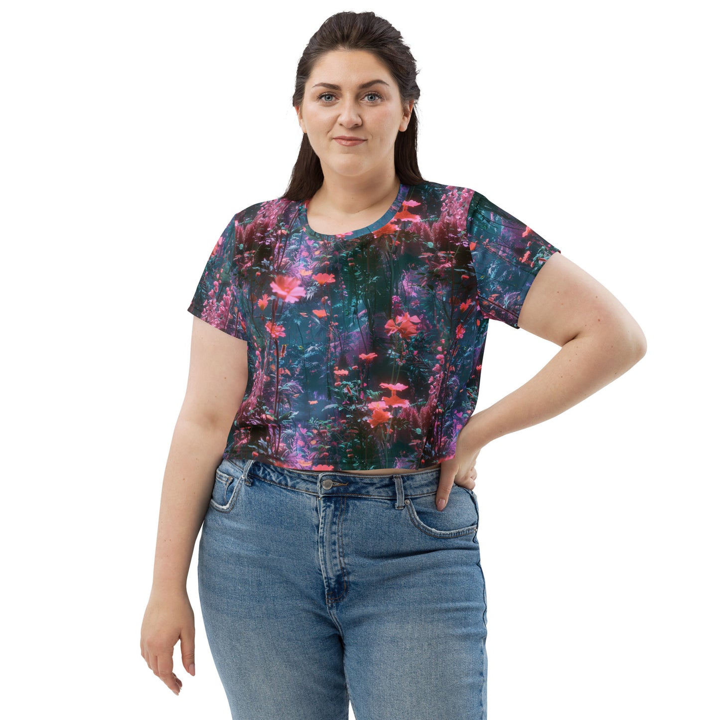 Underwater Blossoms Crop Tee
