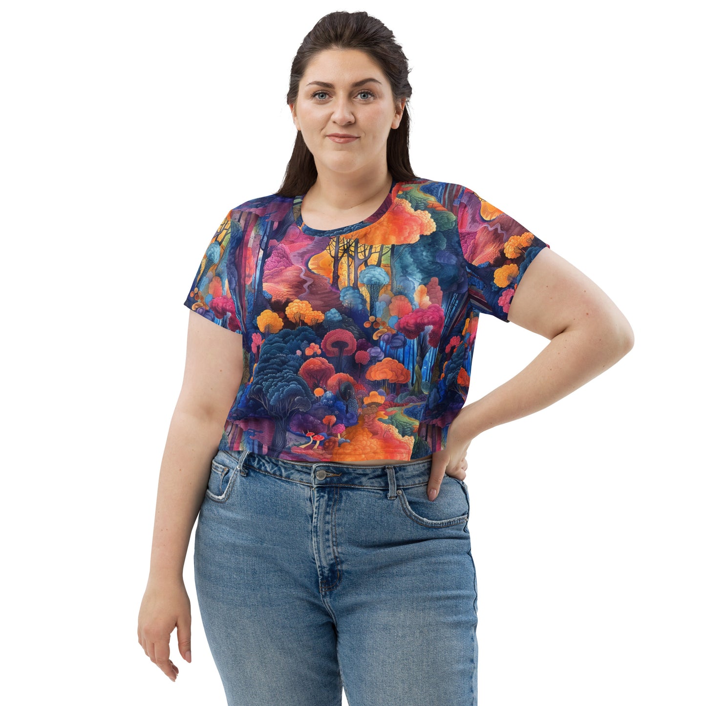 Watercolor Woods Crop Tee