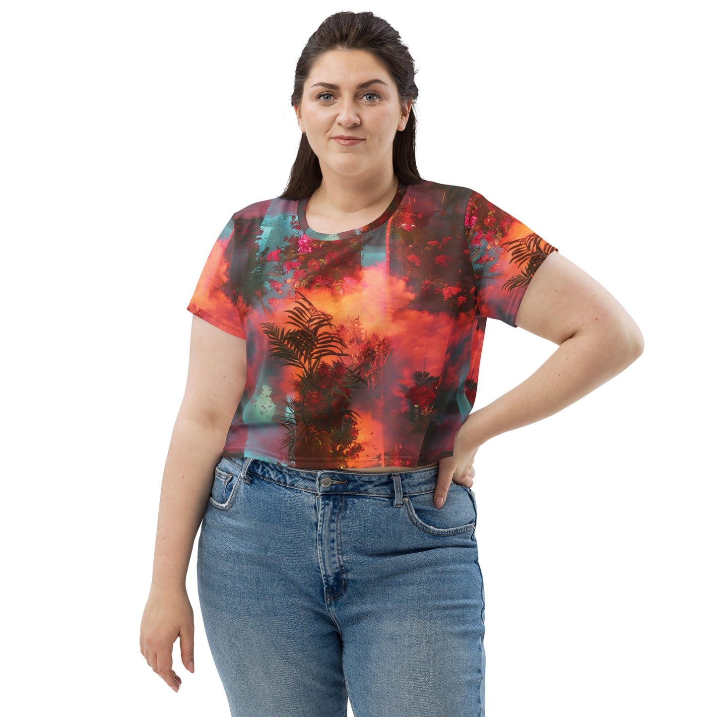 Tropic Escape Crop Tee