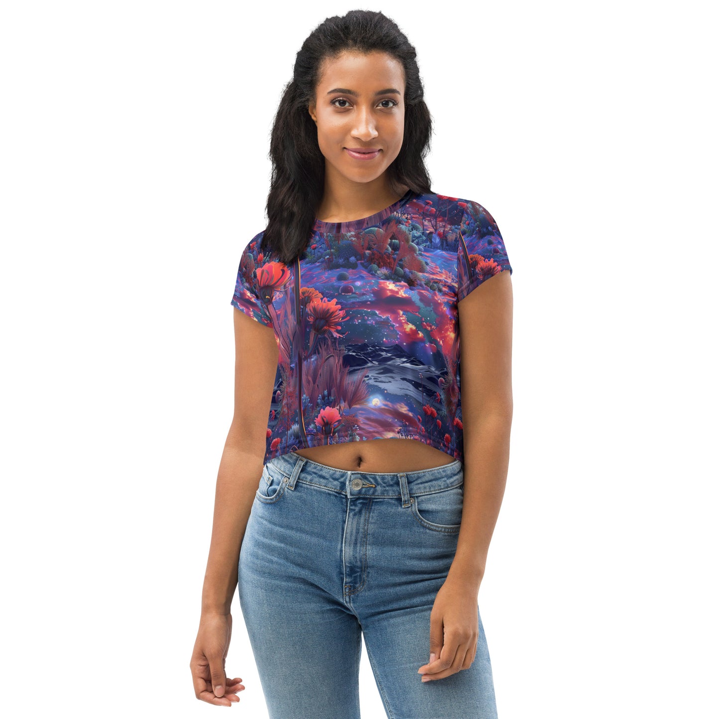 Lunar Poppies Crop Tee