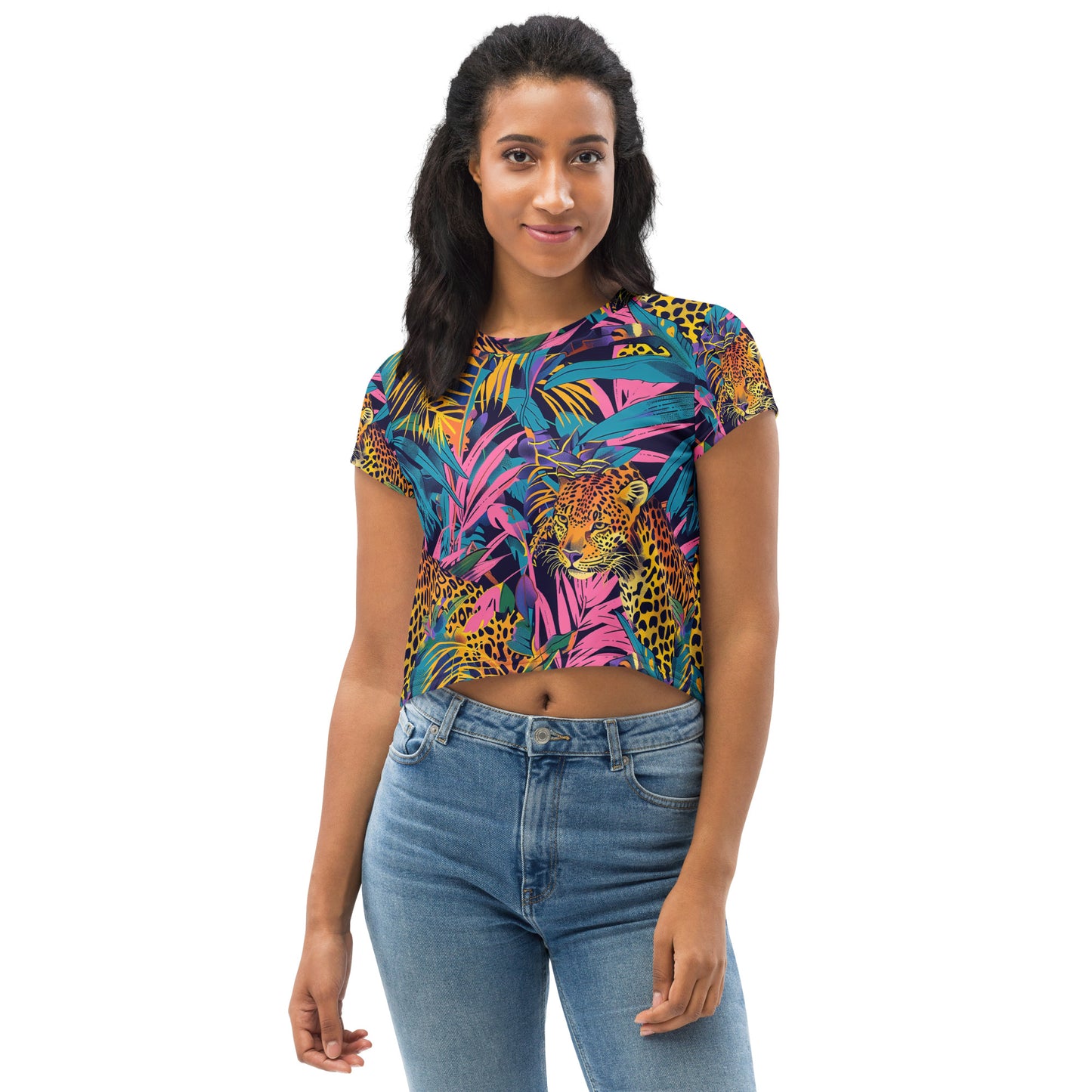 Neon Jungle Prowl Crop Tee