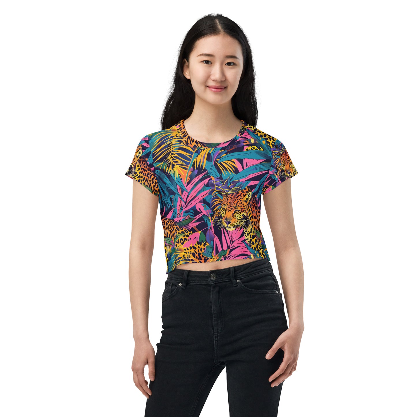 Neon Jungle Prowl Crop Tee