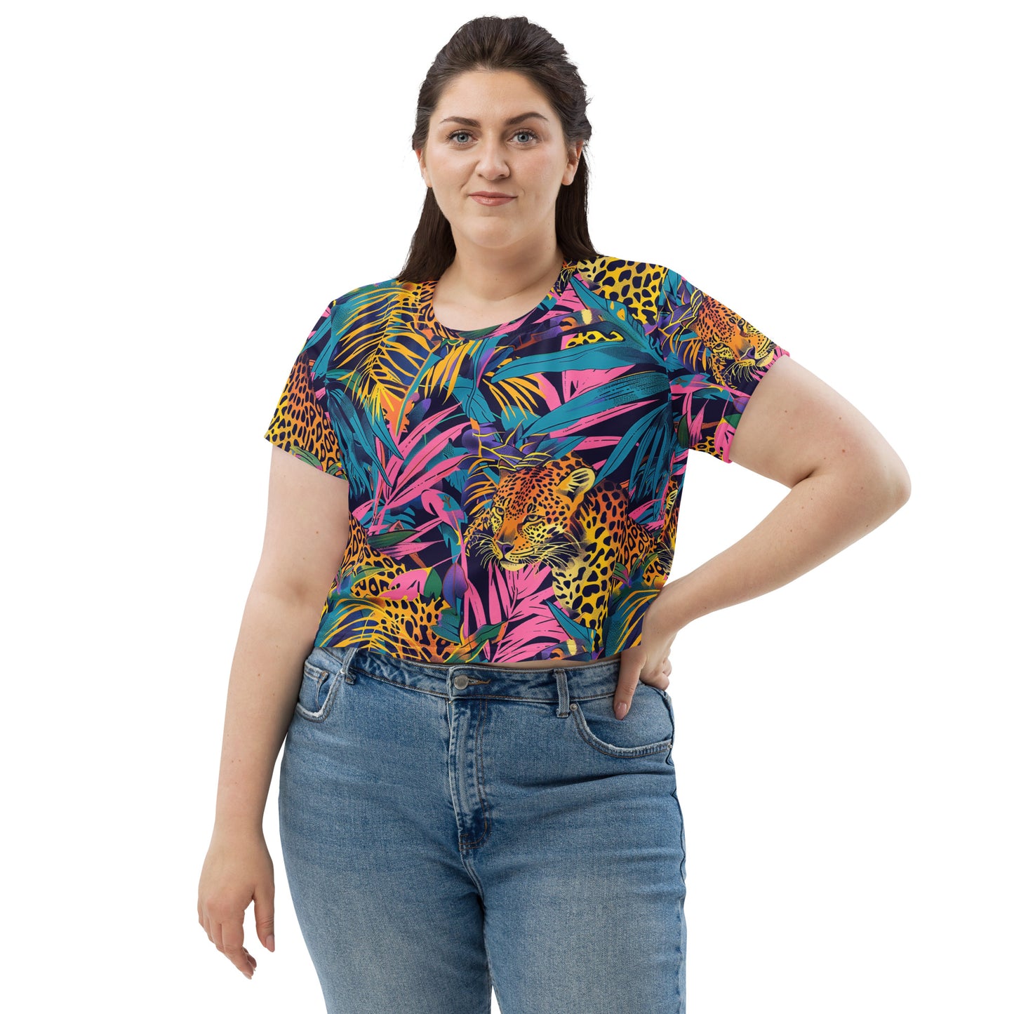 Neon Jungle Prowl Crop Tee