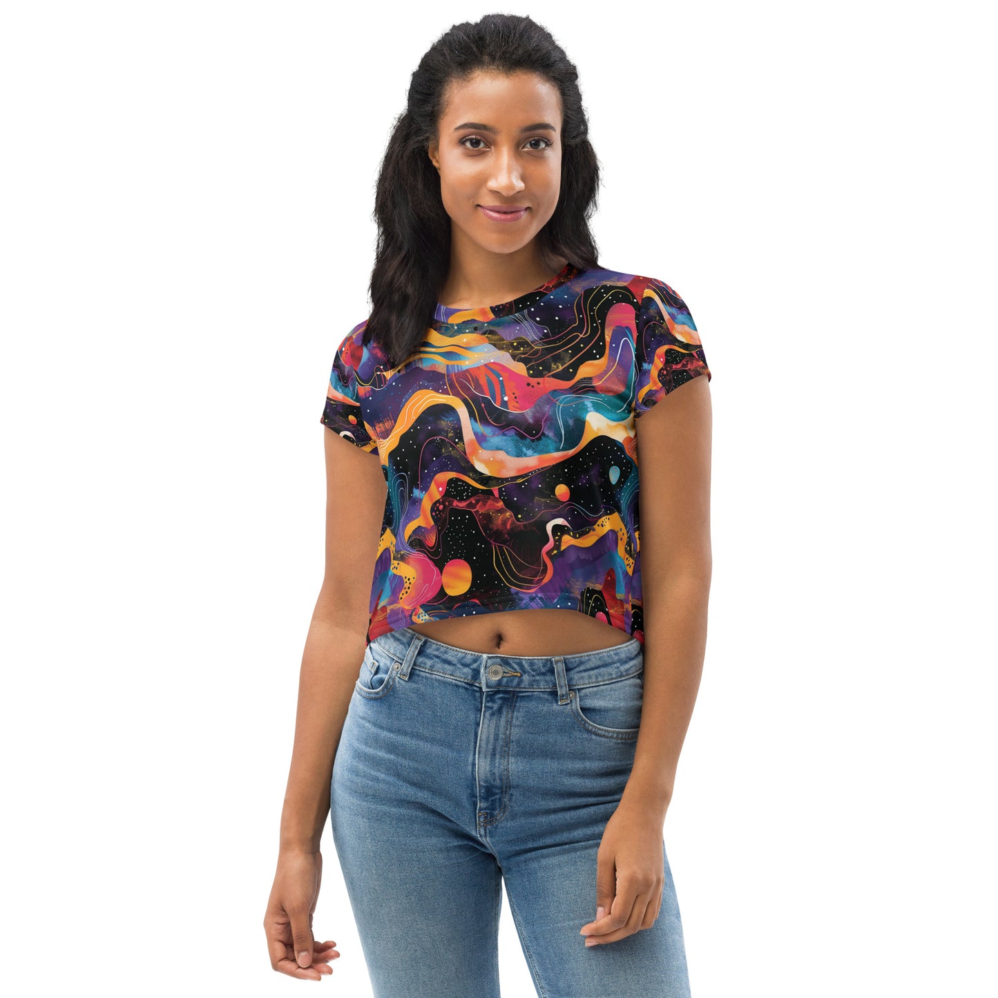 Galactic Waves Crop Tee