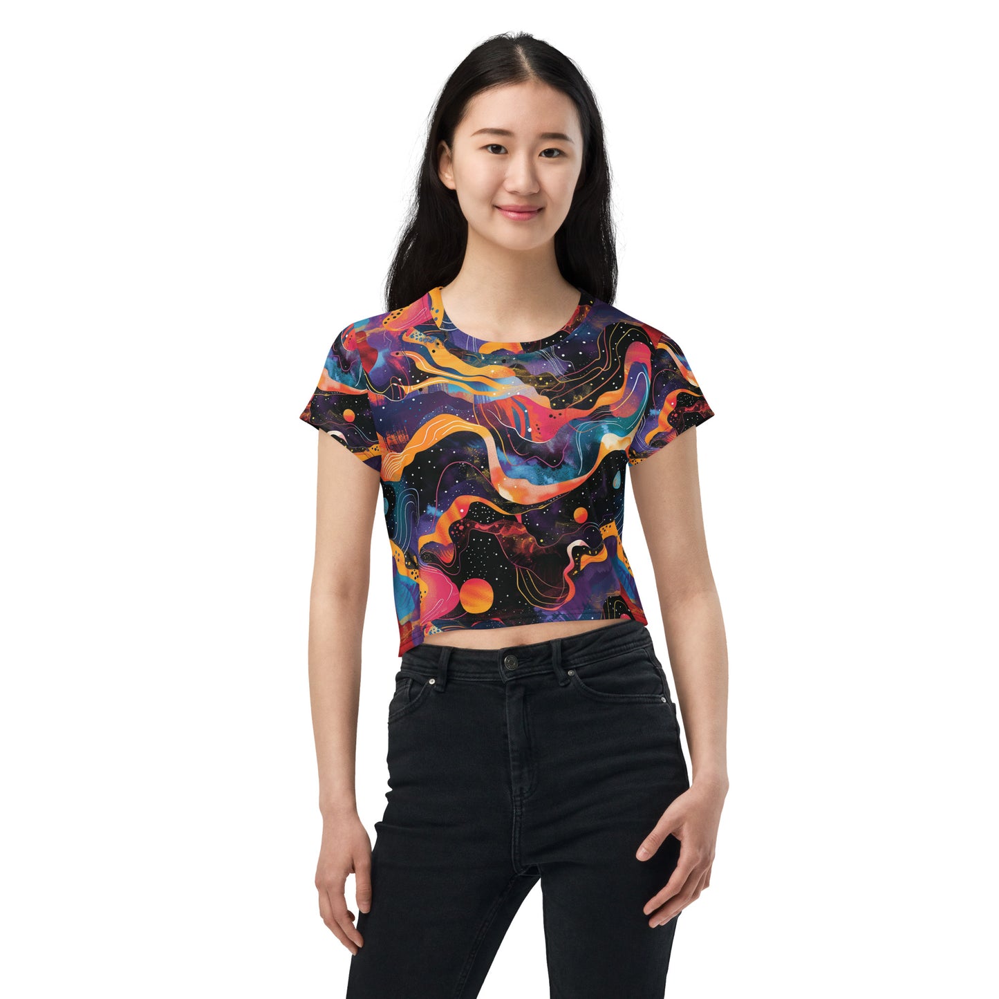 Galactic Waves Crop Tee