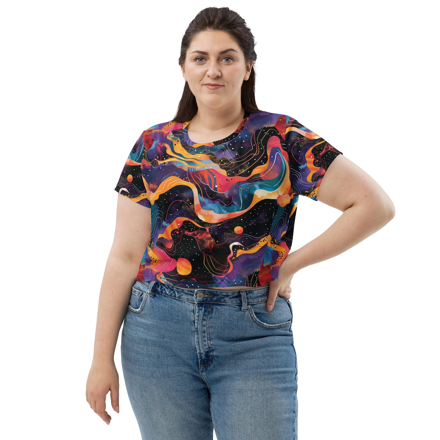 Galactic Waves Crop Tee