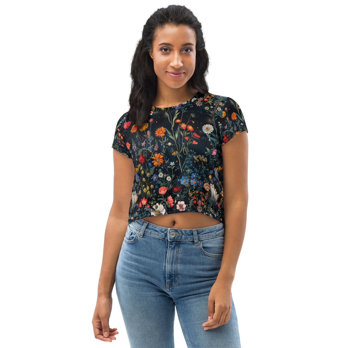 Astral Bloomscape Crop Tee