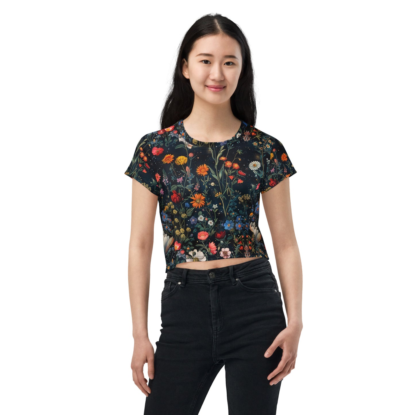 Astral Bloomscape Crop Tee