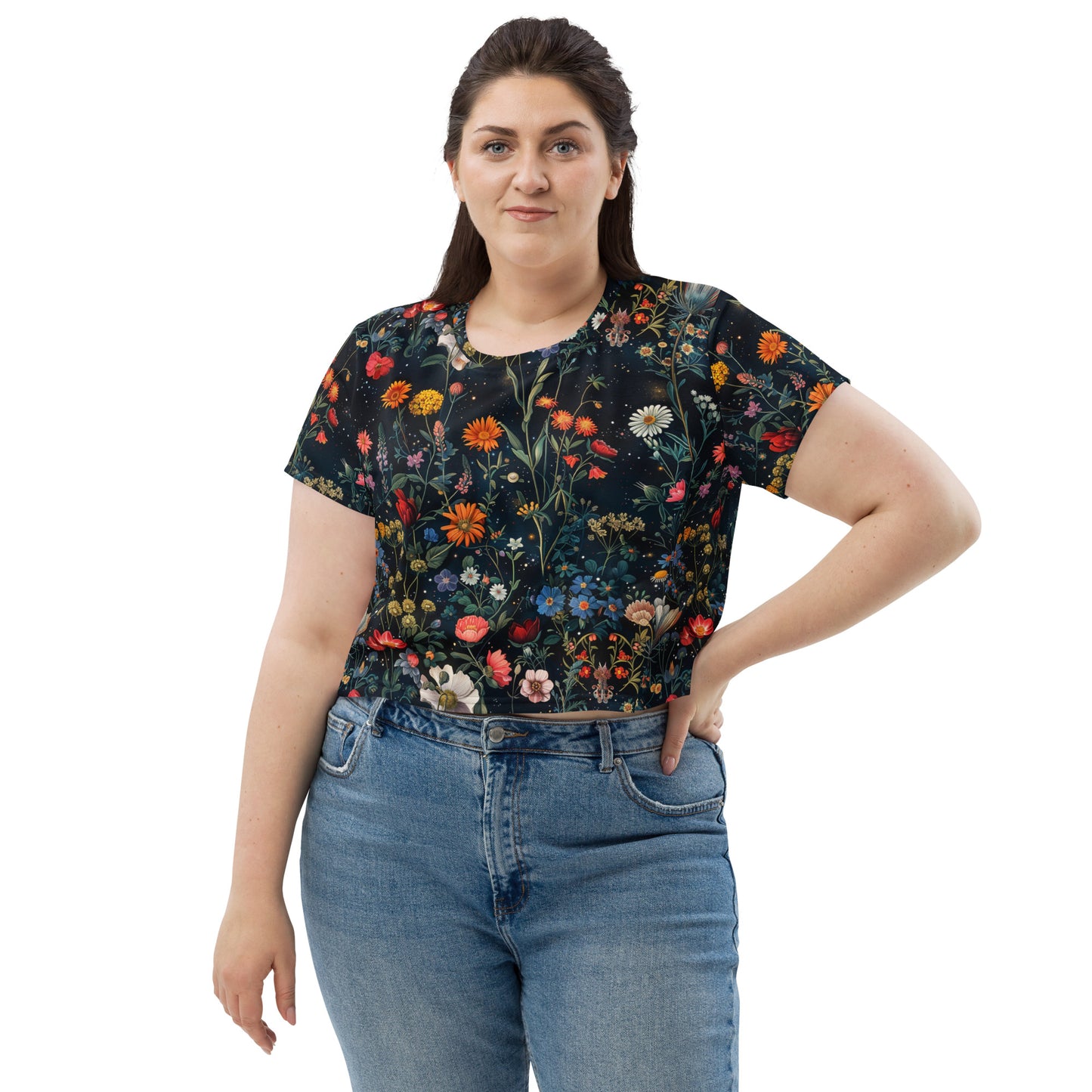 Astral Bloomscape Crop Tee