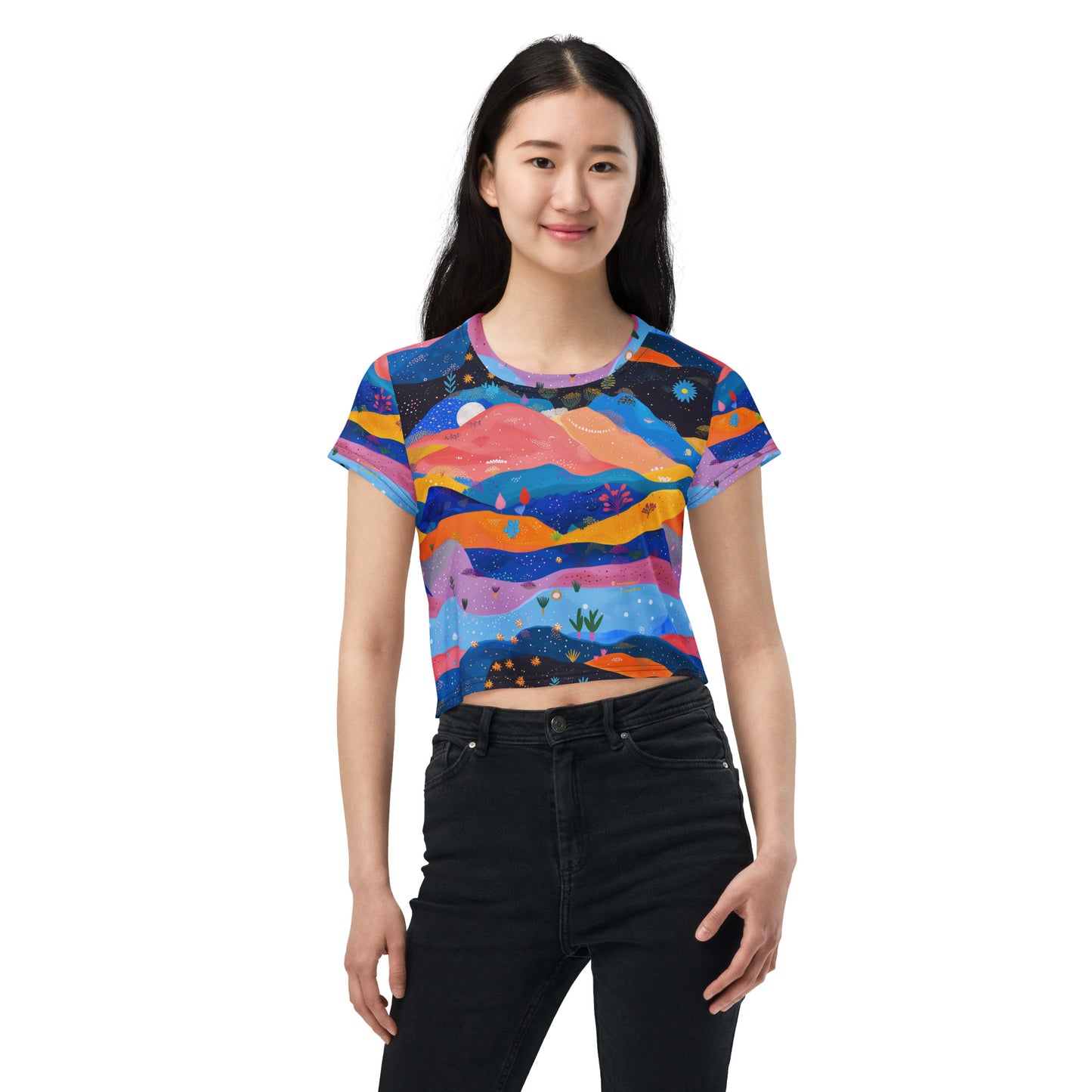 Starlit Panorama Crop Tee