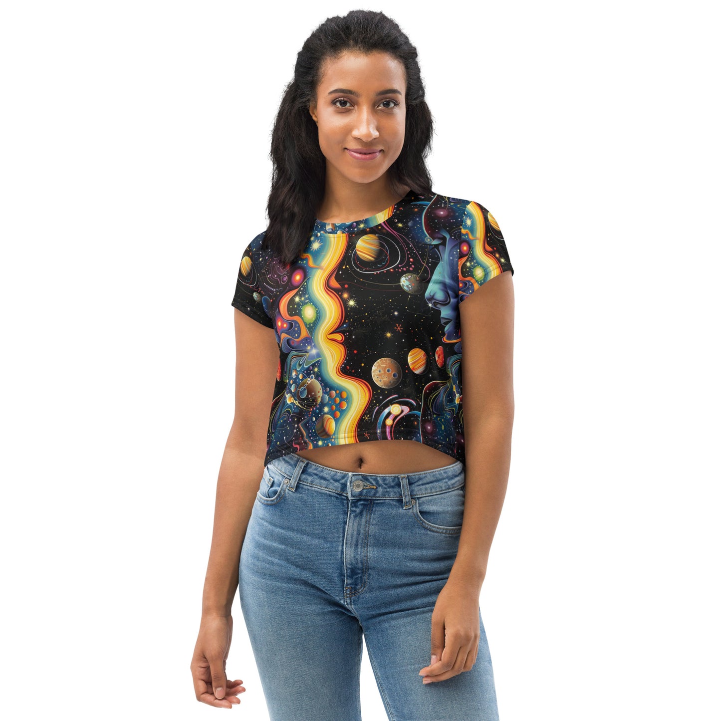 Amongst the Planets Crop Tee