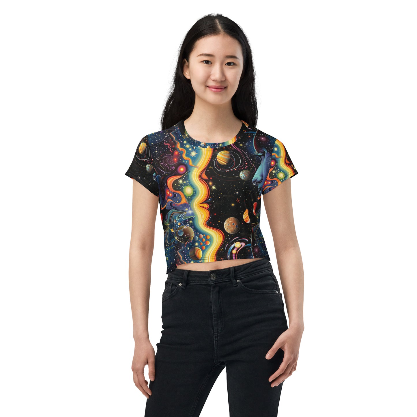 Amongst the Planets Crop Tee