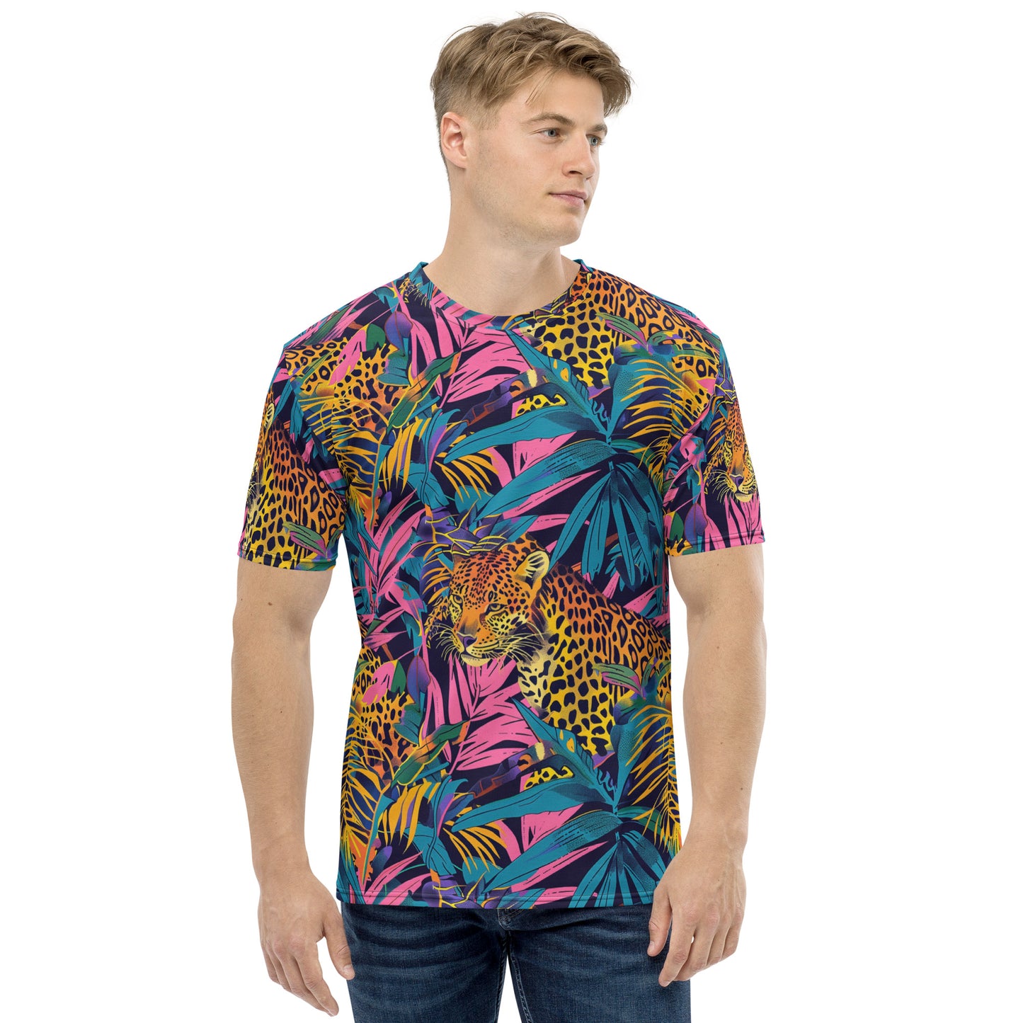 Neon Jungle Prowl Men's T-shirt