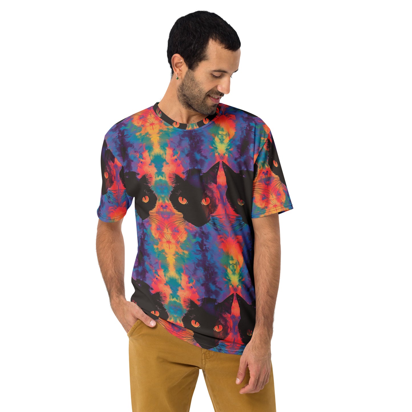 Rave Cat Tie Dye Men's T-shirt