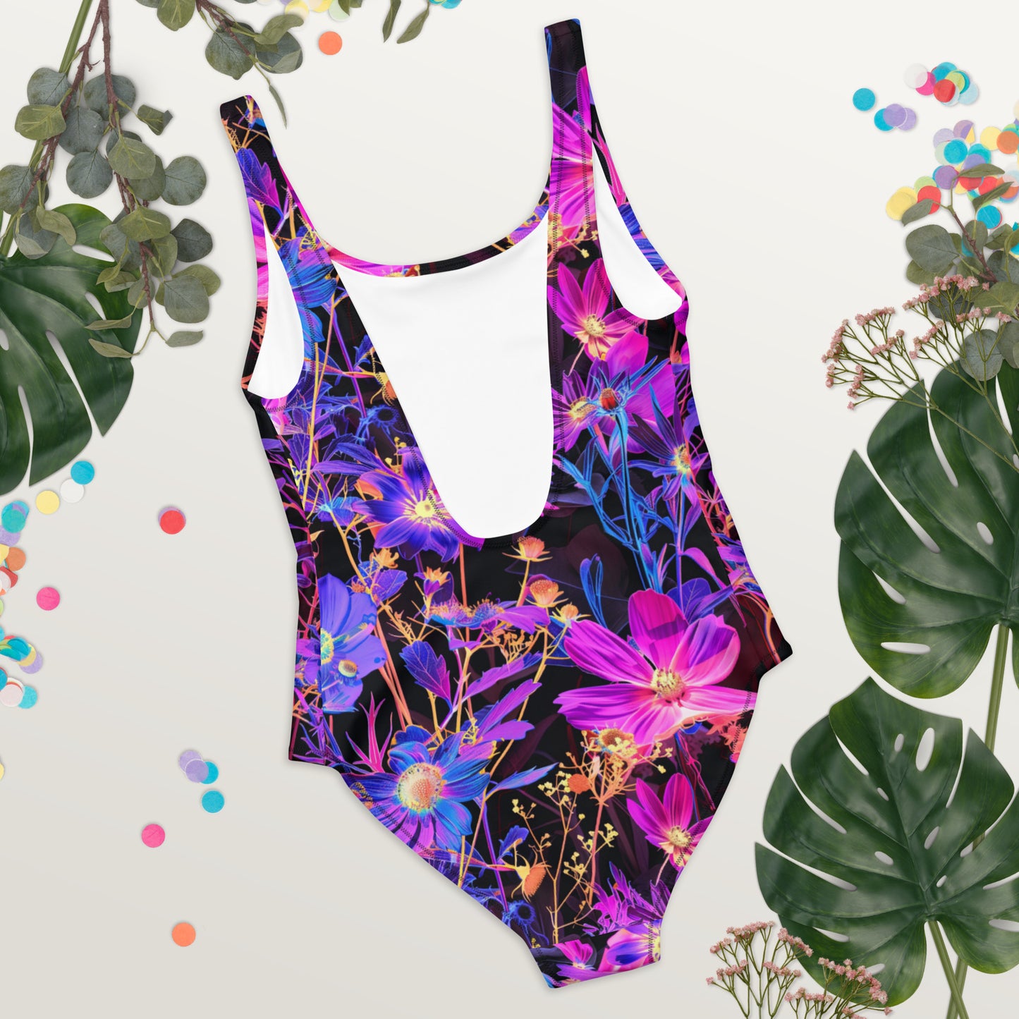 Exotic Floral One-Piece Swimsuit