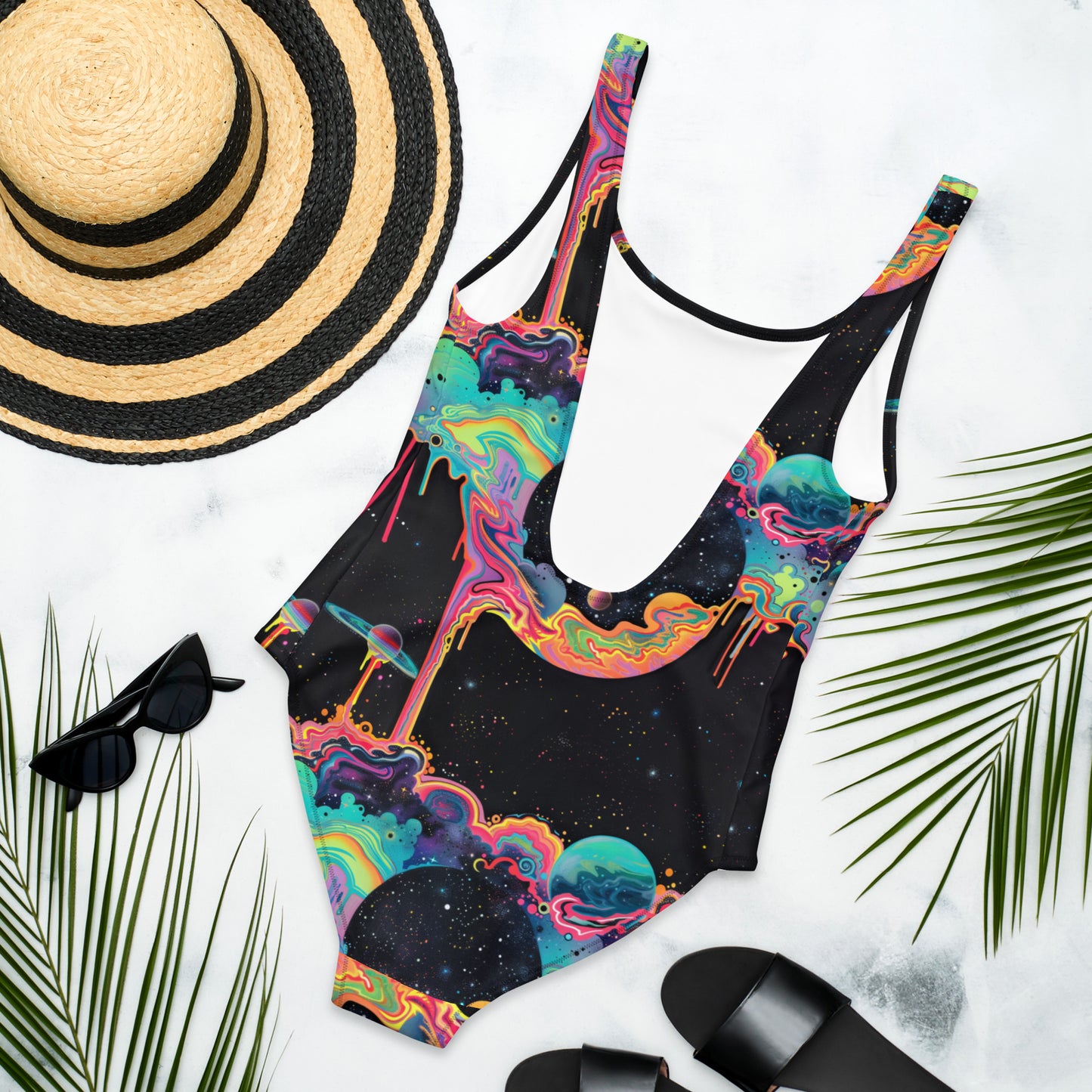Cosmic Drip One-Piece Swimsuit