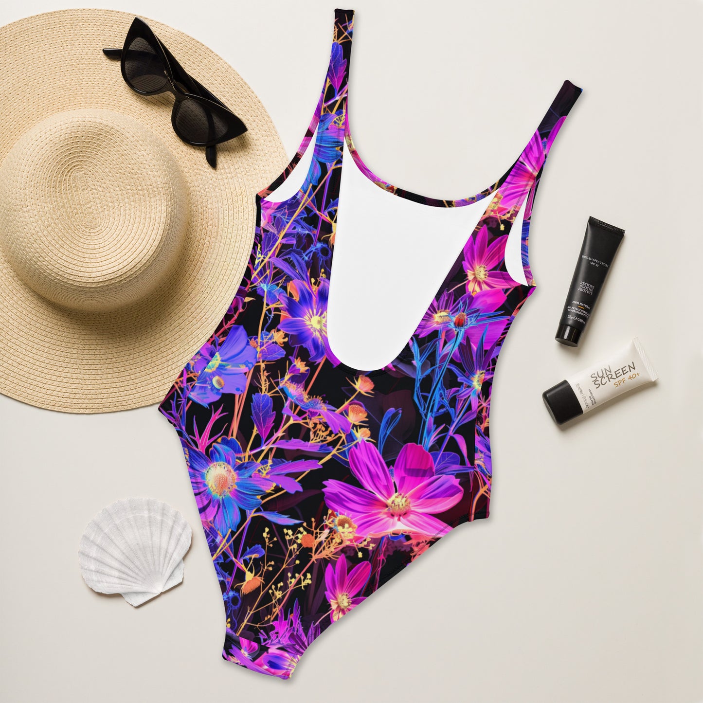 Exotic Floral One-Piece Swimsuit
