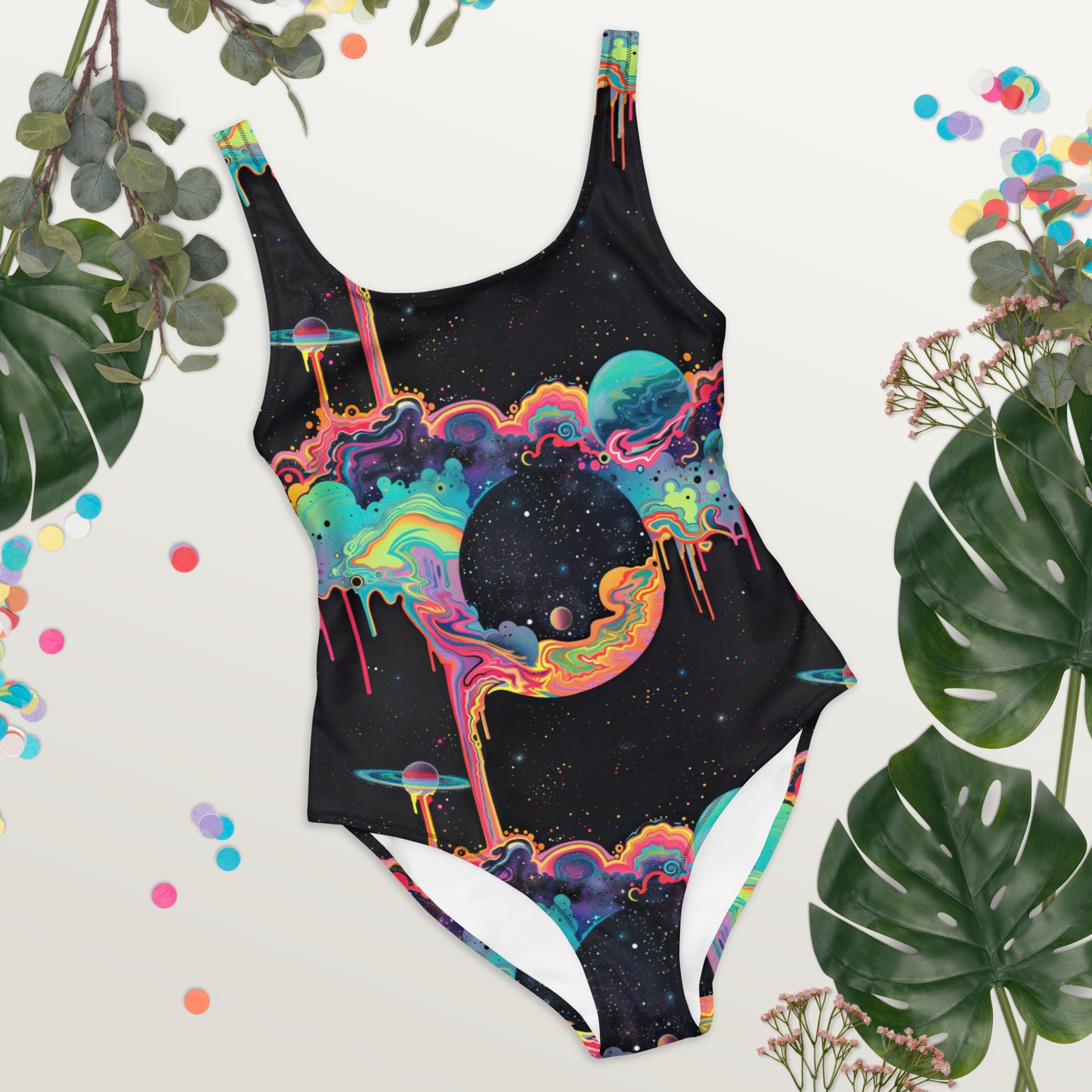 Cosmic Drip One-Piece Swimsuit