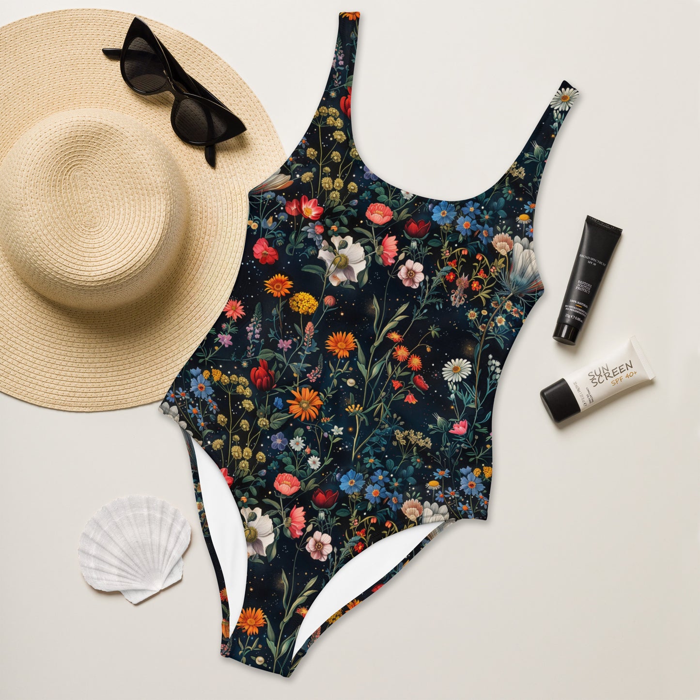 Astral Bloomscape One-Piece Swimsuit