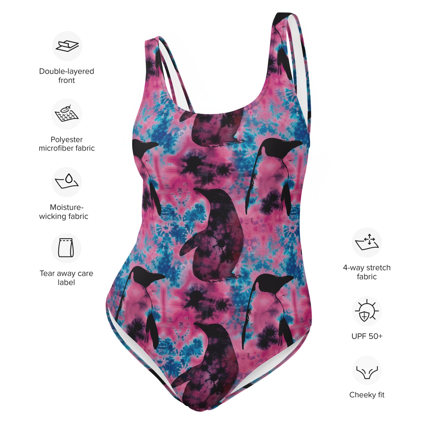 Cotton Candy Ripple One-Piece Swimsuit
