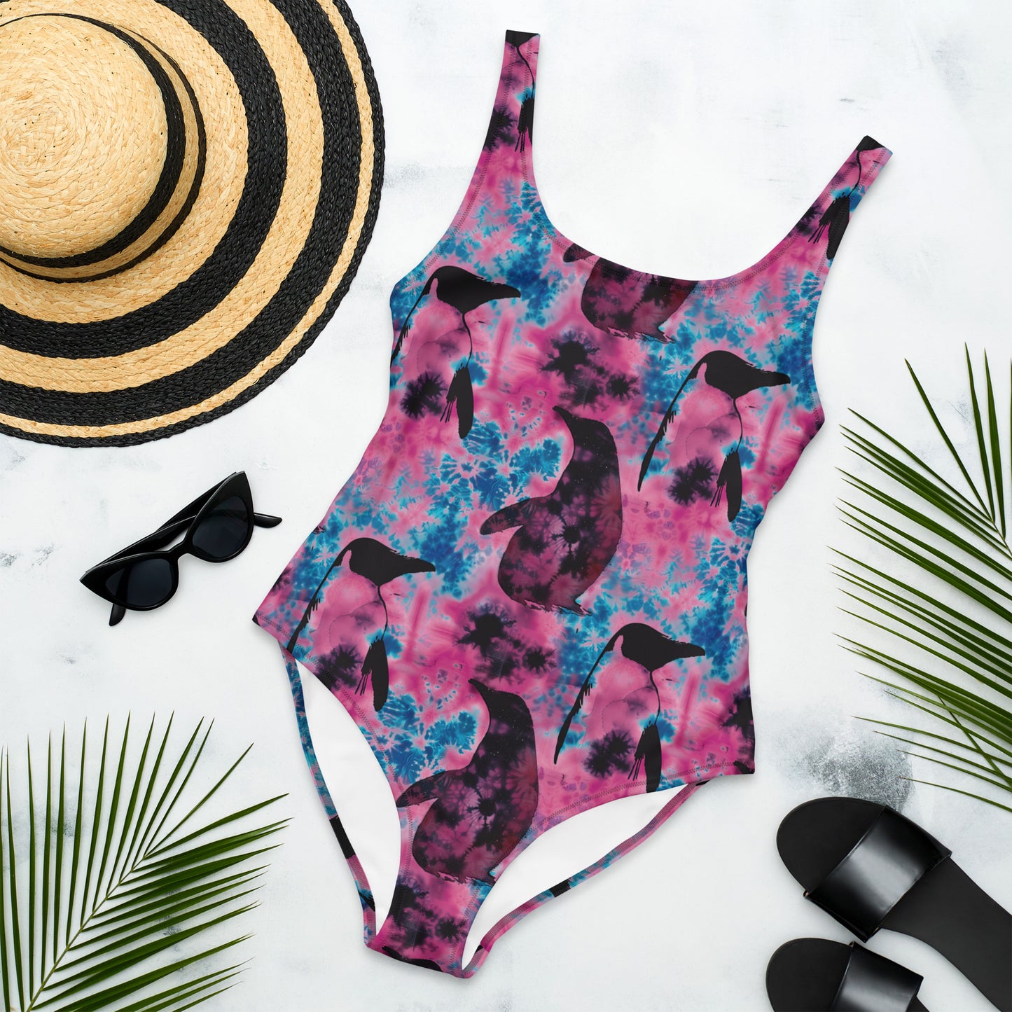 Cotton Candy Ripple One-Piece Swimsuit