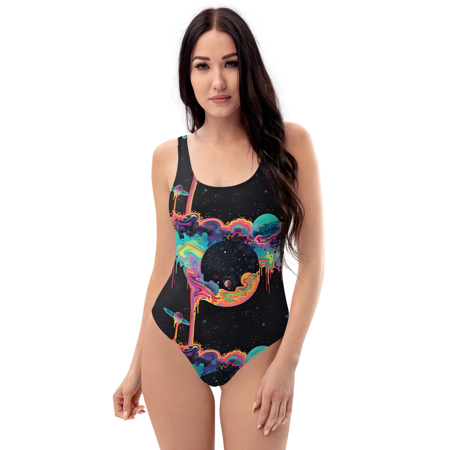 Cosmic Drip One-Piece Swimsuit
