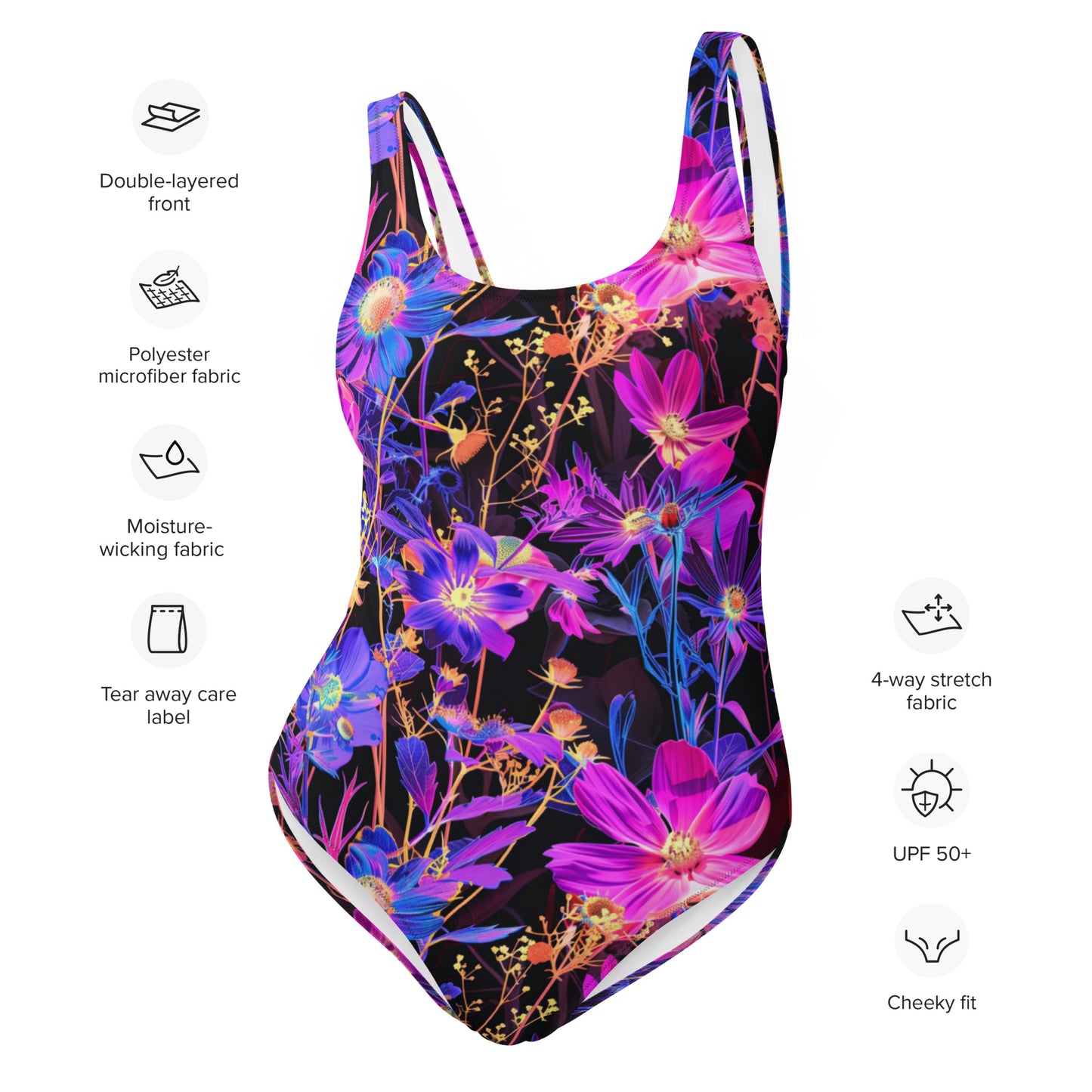 Exotic Floral One-Piece Swimsuit