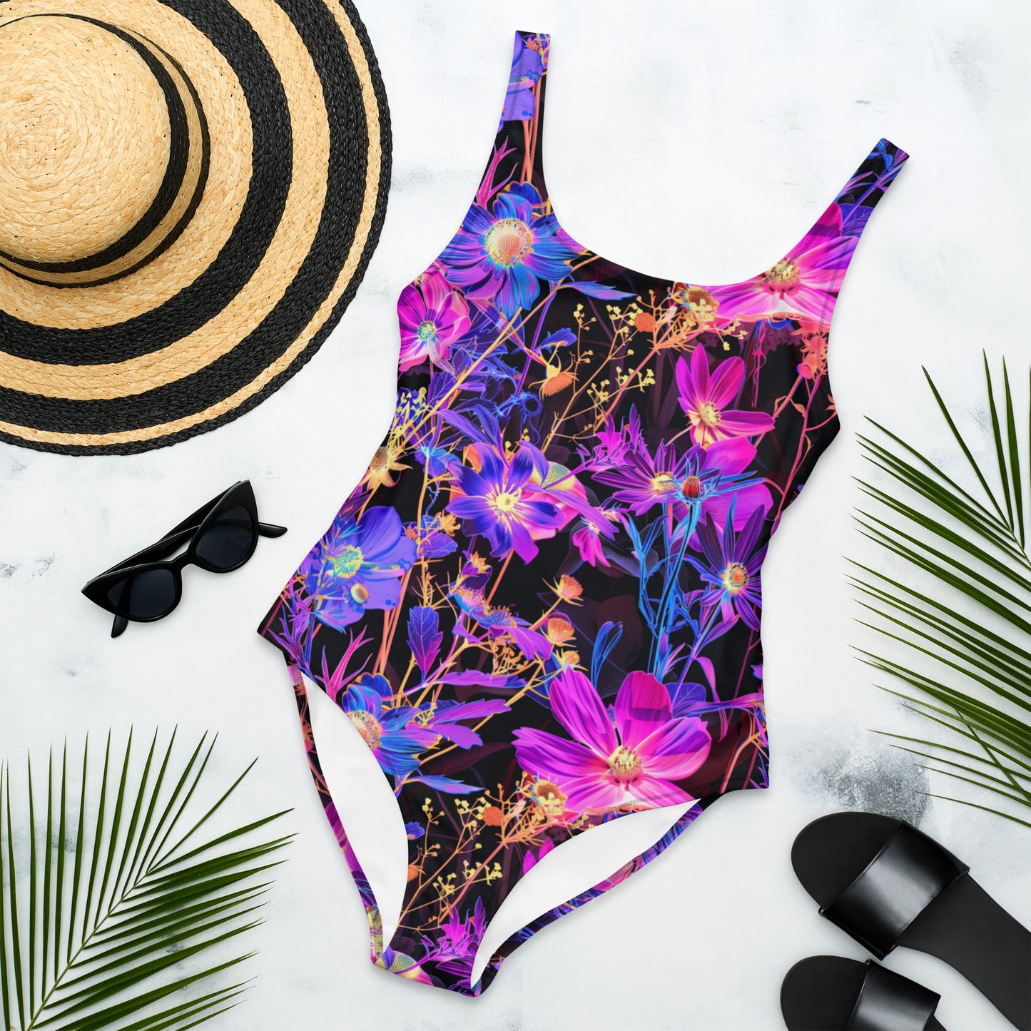 Exotic Floral One-Piece Swimsuit