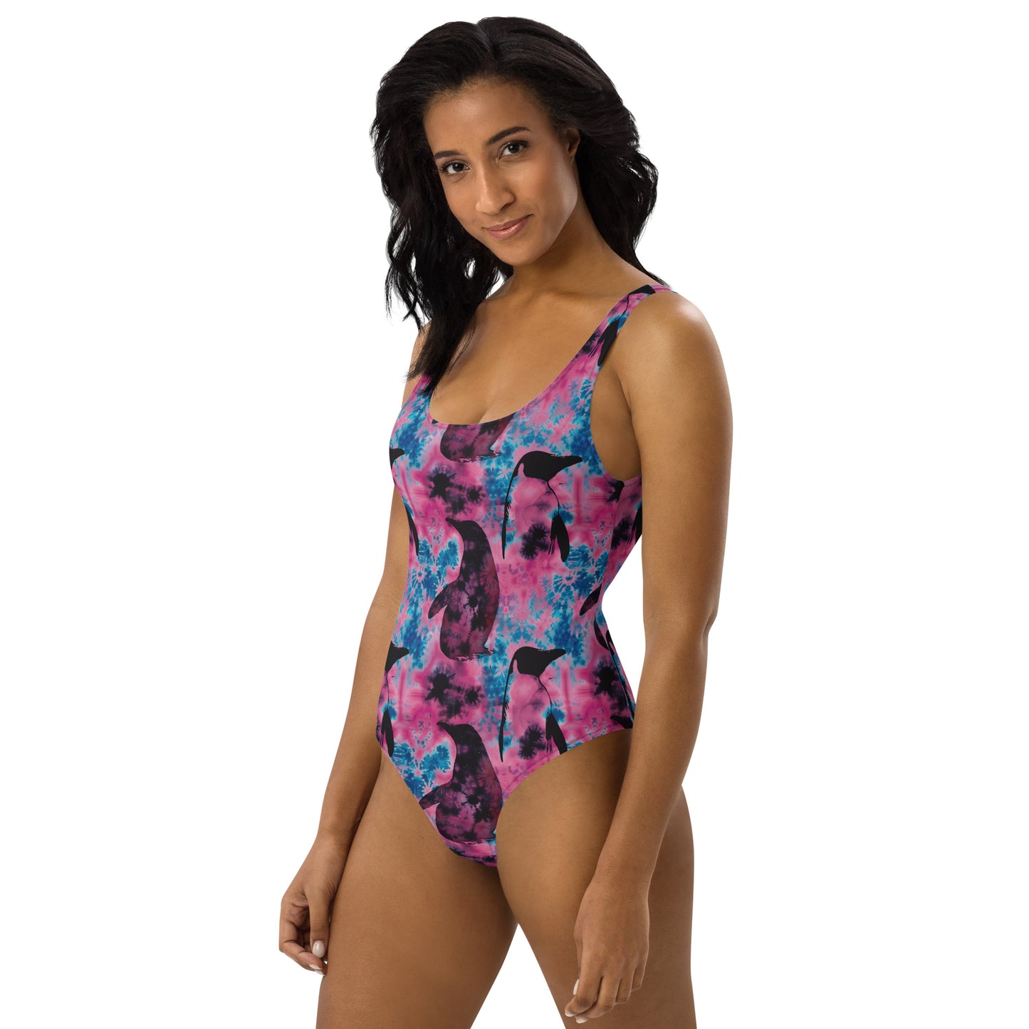 Cotton Candy Ripple One-Piece Swimsuit