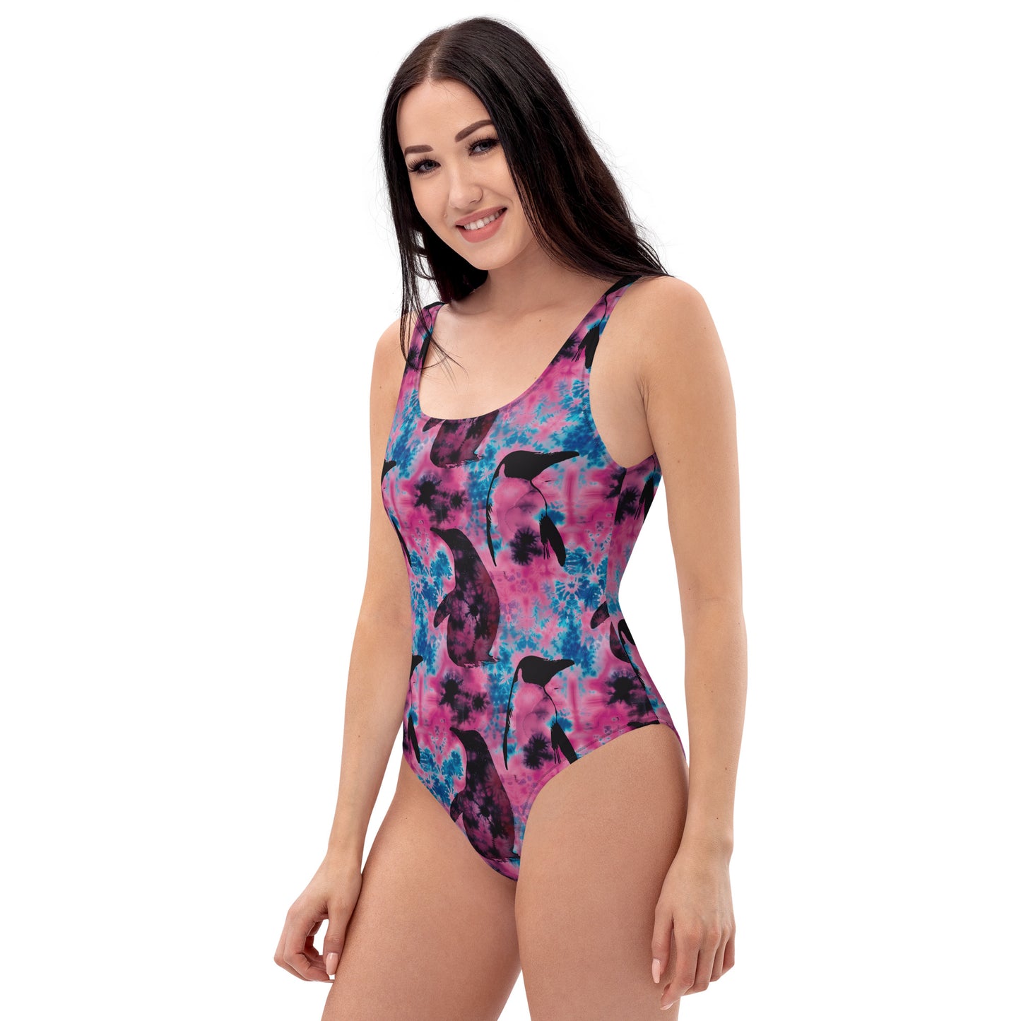 Cotton Candy Ripple One-Piece Swimsuit
