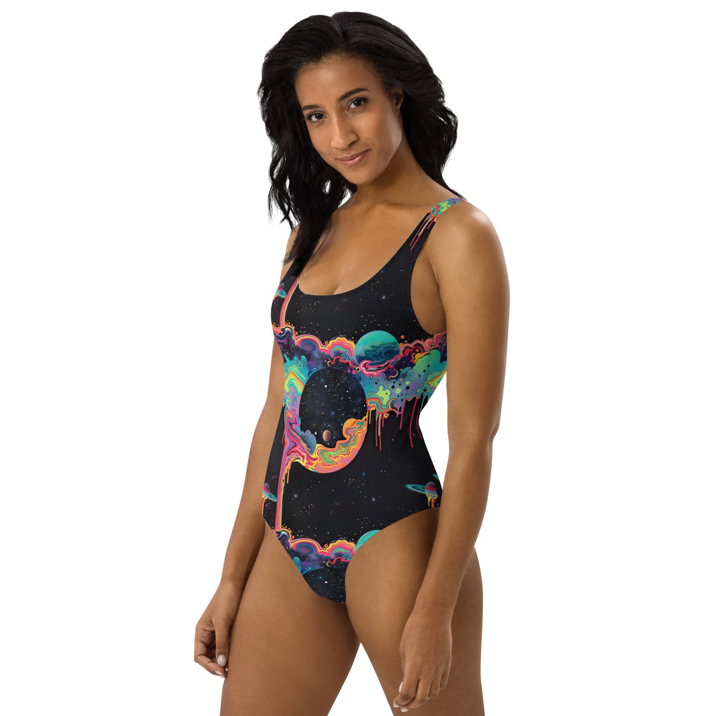 Cosmic Drip One-Piece Swimsuit