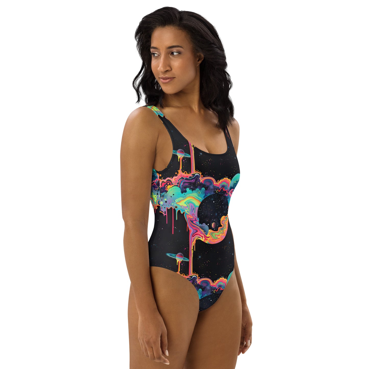 Cosmic Drip One-Piece Swimsuit