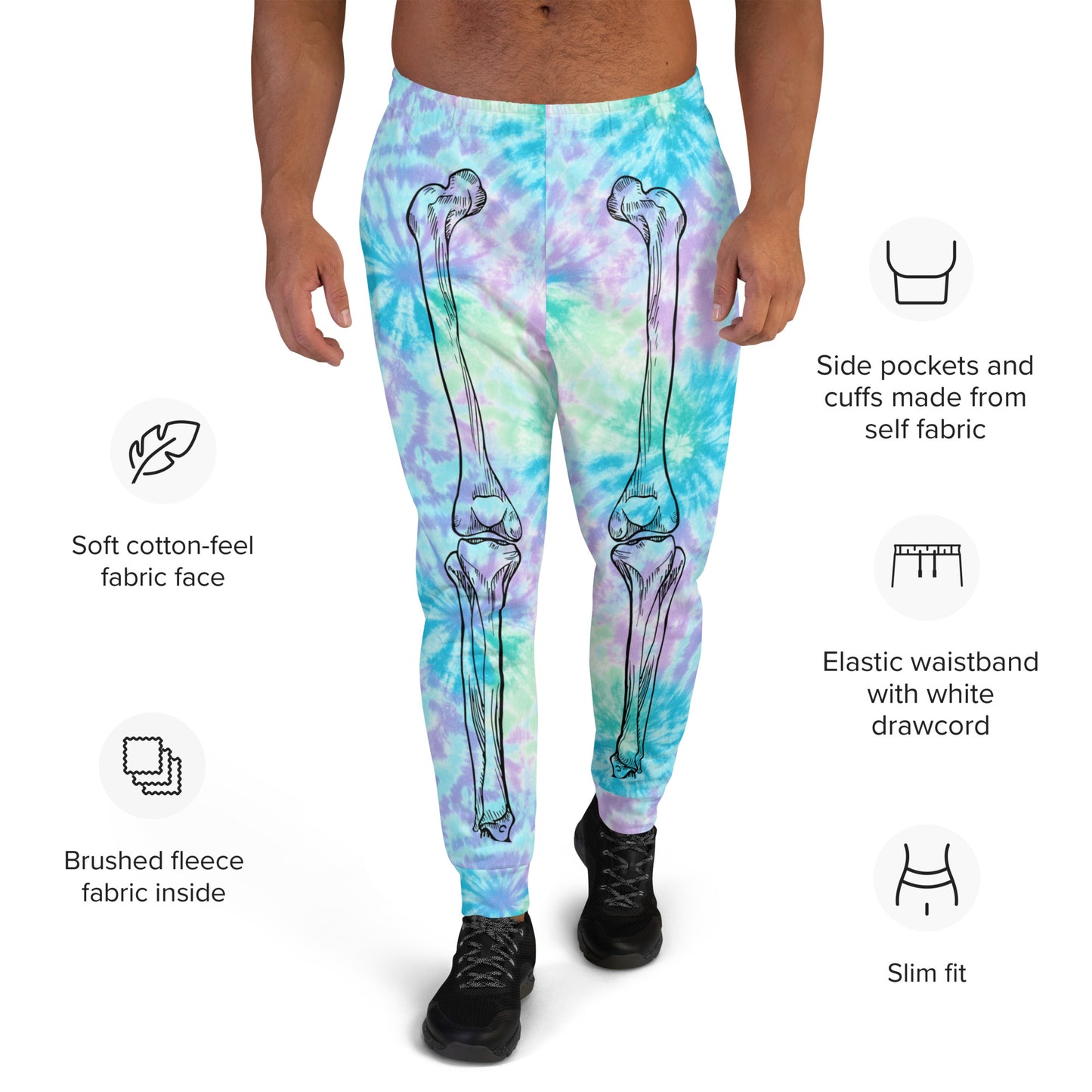 Candy Skeleton Halloween Men's Joggers