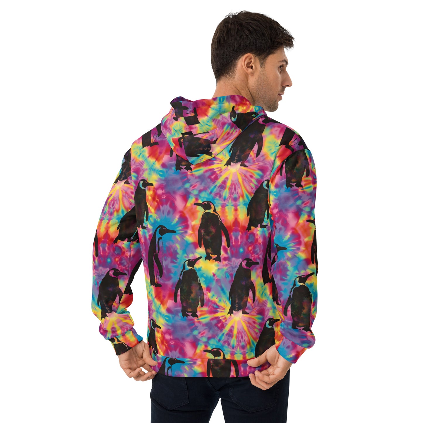 Penguin Rave Tie Dye Unisex Hoodie
