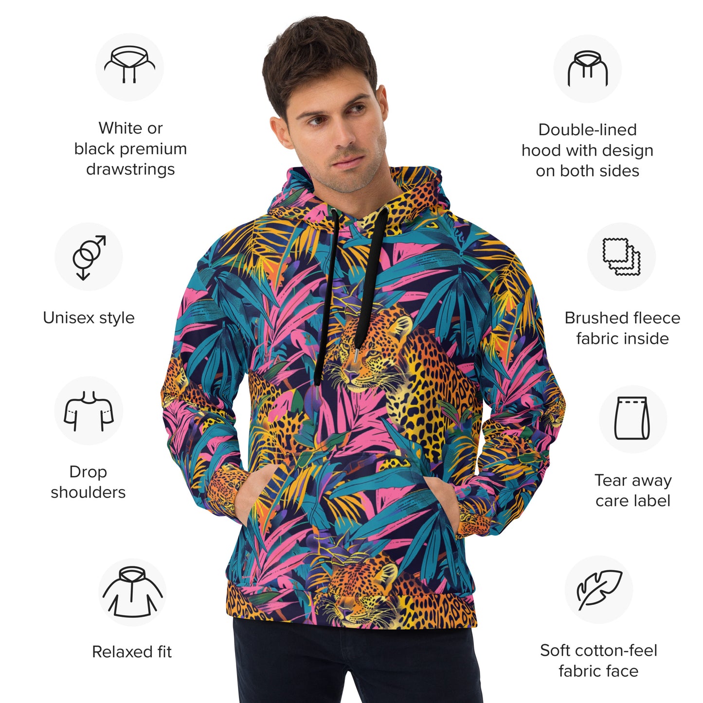 Neon Jungle Prowl Unisex Hoodie