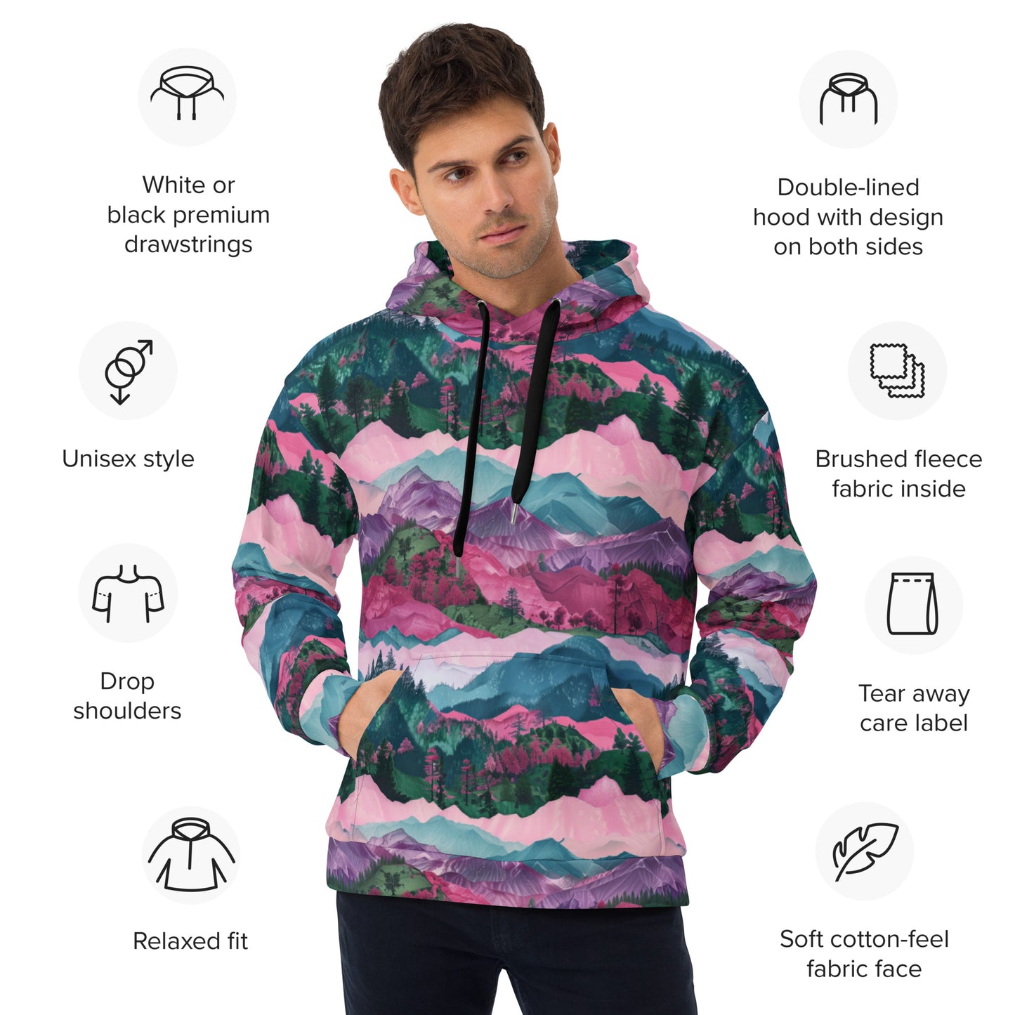 Rose Tinted Horizon Unisex Hoodie